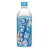 Sangaria Ramune: Original Soda (500ml) in a sleek bottle with a blue and white design, highlighting its fizzy, citrusy refreshment and classic marble-sealed ramune bottle illustration. Brand: Bokksu Market; Product: Japan Sangaria Ramune: Original Soda (500 ml).
