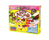 DIY Candy Mushroom: Chocolate kit features a colorful and interactive package, allowing you to create adorable mushroom-shaped treats with biscuit stems and rich chocolate toppings. Brand: Bokksu Market; Product: Meiji DIY Candy Mushroom: Chocolate.