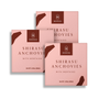 Three pink boxes labeled "Bokksu Tinned Shirasu Anchovies with Cod Roe (3-Pack)" are arranged in a semi-overlapping pattern. Each box has a net weight of 2.8oz (80ml). thumbnail 1