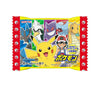 A package of Lotte Pokemon Wafer Chocolate cookies featuring Pikachu, Ash, and various other Pokémon characters. The vibrant packaging by Lotte is in red, yellow, and blue with Japanese text and the iconic Pokémon logo.