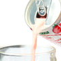 A can of Sangaria Strawberry Milk Drink being poured into a glass. thumbnail 2