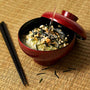 A bowl of food with Nagatanien Ochazuke Rice Seasoning: Salmon (6 servings) and chopsticks. thumbnail 2