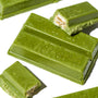A Rich Green Tea Japanese Kit Kat with a bite taken out of it from Nestle Japan. thumbnail 4