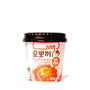 A cup of Yopokki Instant Tteokbokki Rice Cake Cup: Kimchi on a white background. thumbnail 1