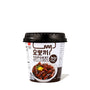 A container of Yopokki Instant Tteokbokki Rice Cake Cup: Jjajang Black Bean Paste on a white background. thumbnail 1