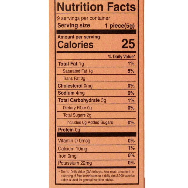 A nutrition label for Toko Boba Chocolates: Brown Sugar Milk Tea by Toko.