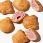 A group of Meiji Hello Panda: Strawberry pastries with drawings on them. thumbnail 2