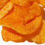A pile of Calbee Potato Chips: Hot & Spicy on a white surface. thumbnail 2