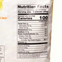A close-up of a nutrition facts label on a pack of refreshing summery treat Kasugai Frutia Yuzu Gummy by Kasugai, showing 100 calories per serving, 0g total fat, 0mg cholesterol, 55mg sodium, 22g total carbohydrates, 16g total sugars, and 2g protein. thumbnail 3