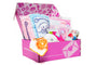 The Doki Doki Kawaii Crate by Japan Crate is a pink subscription box filled with kawaii Cinnamoroll-themed items, Japanese plushies, snacks, and toys, all showcased on a white background. thumbnail 2