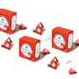 Three red boxes of Bokksu White Strawberry from Bokksu offer a delightful Japanese snack, featuring individually wrapped candies and scattered white chocolate strawberry slices. thumbnail 3