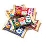 Four Nestle Japan Kit Kat bars with &quot;Japanese Kit Kat: Milk Tea&quot; flavor packaging, displaying vibrant colors and cup designs, arranged overlapping on a white background. thumbnail 4