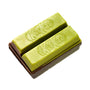 Two Japanese Kit Kats from Nestle Japan, featuring a brown chocolate base with green tea flavor and embossed logos, are displayed against a pristine white background as part of the Green Tea Double Layer (3-Pack). thumbnail 4