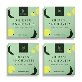 Bokksu Tinned Shirasu Anchovies with Yuzu Pepper (4-Pack)
