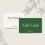 Two Bokksu Market cards: white with &quot;Get Snacks&quot; and green with &quot;Gift Card&quot;, on a light backdrop with leaf shadows. Ideal for exploring Asian groceries, the Bokksu Digital Gift Card delivers curated treats to your door. thumbnail 1