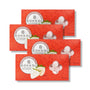 Four Bokksu Market White Strawberry Japanese Candy Bites boxes are arranged with some overlapping, each showing images of white strawberries and the freeze-dried candy bites enrobed in creamy white chocolate on the front. thumbnail 1