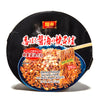 A bowl of Hikari Menraku Yakisoba Bowl: Roasted Shoyu Black Pepper & Garlic with Hikari chopsticks and Hikari chopsticks.