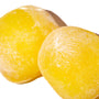 Two pieces of Kubota Daifuku Mochi: Yuzu on a white surface. thumbnail 2